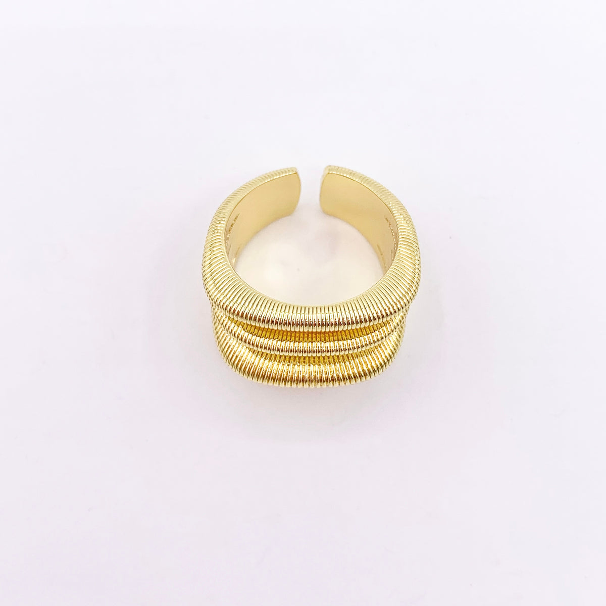 Thick Wrap Chunky Ring in Real Gold 18K Plated Copper 4 PCS