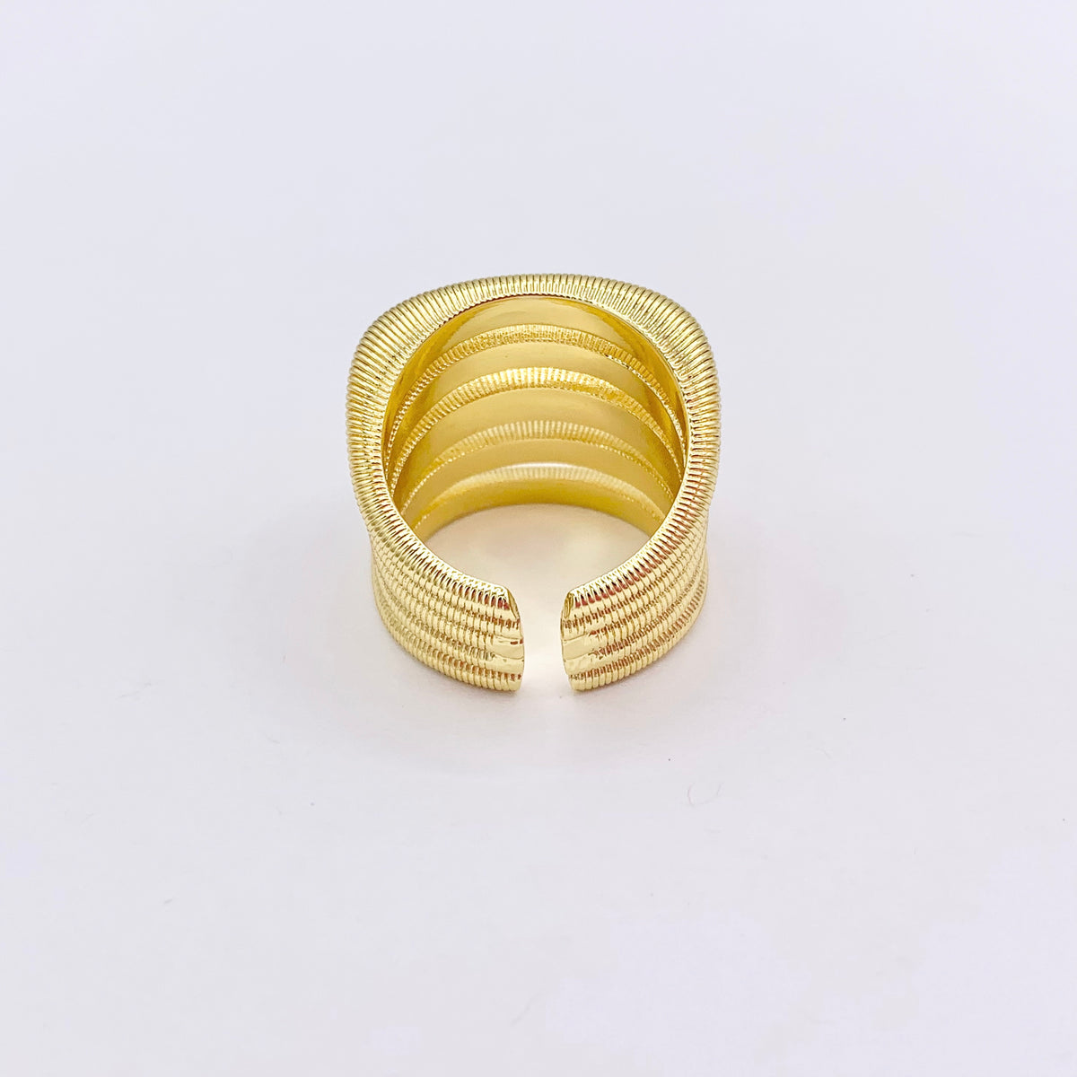 Thick Wrap Chunky Ring in Real Gold 18K Plated Copper 4 PCS
