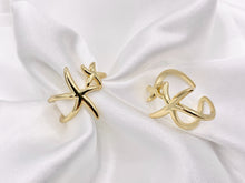 Load image into Gallery viewer, Cute Starfish Minimalist Ring Sealife Adjustable Ring in 18K Gold Plated Copper 5 PCS
