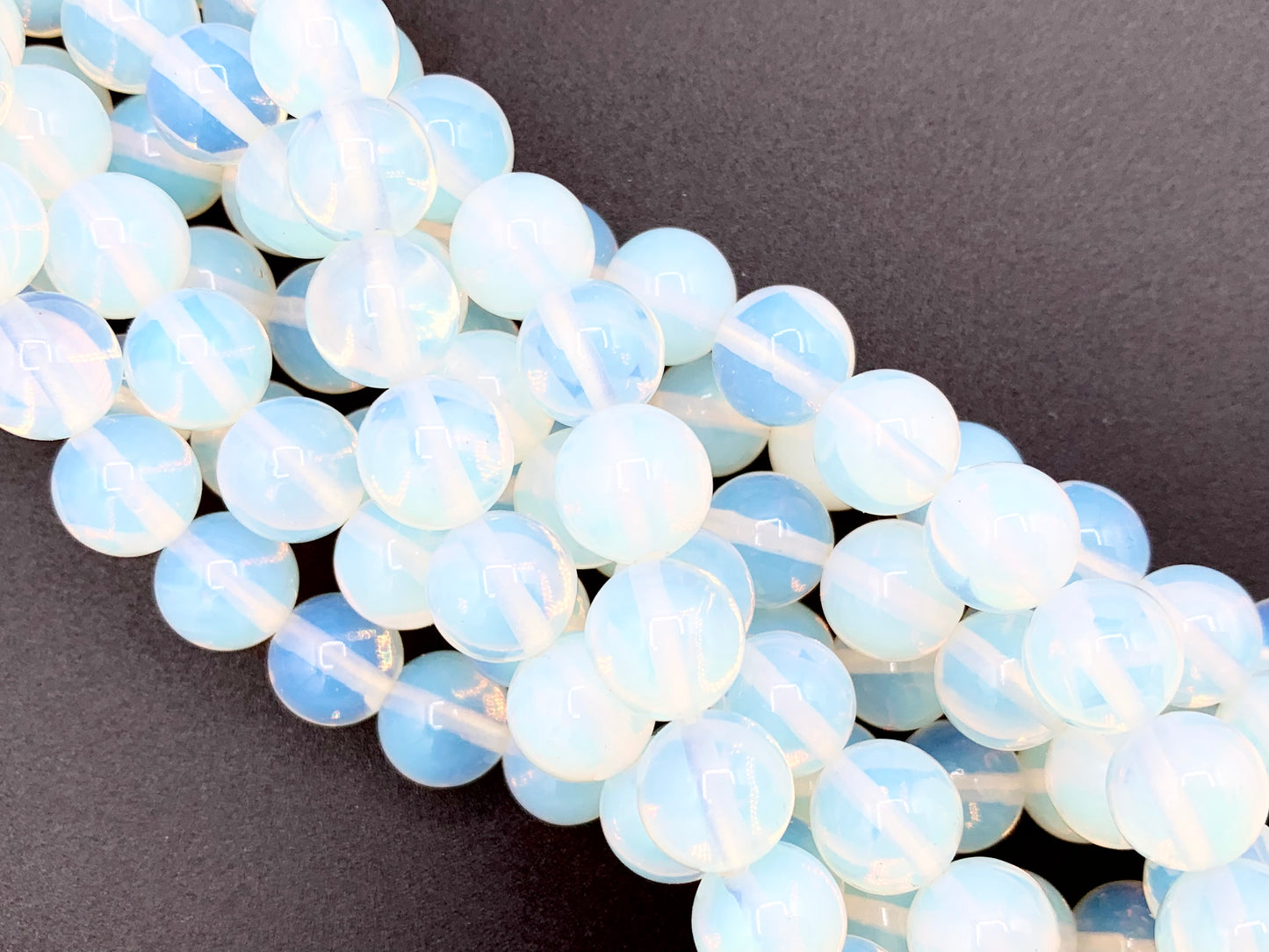 Opalita Redonda Lisa Brillante Abalorios 4mm 6mm 8mm 10mm 12mm 14mm 16mm Alrededor de 15"