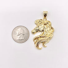 Load image into Gallery viewer, 2&quot; Large Unicorn Head Pendants in Real Gold 18K Plated Over Copper 4 PCS
