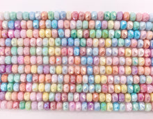 Cargar imagen en el visor de la galería, 6mm High Quality Opaque Pastel Multicolor Crystal Wheel Shape Faceted Shiny Crystal Beads 1 Strand 8&quot;
