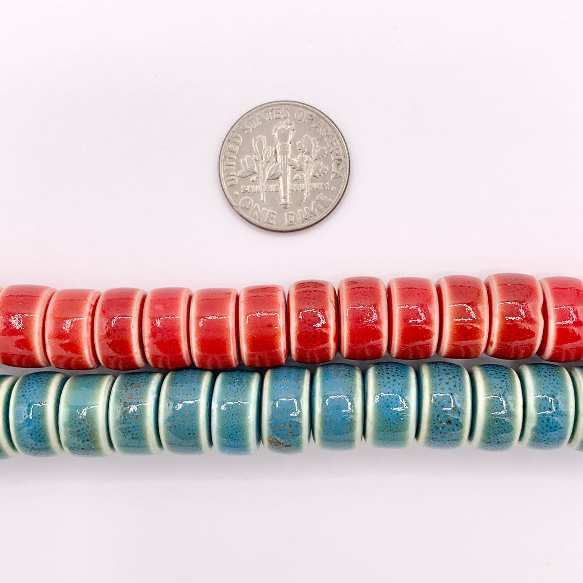 6x10mm Heishi Shape Ceramic Cylinder Beads 11-12" Price 1 Strand