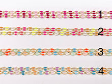 Load image into Gallery viewer, 18K Gold Plated Colorful Enamel Plated Copper Skinny Holiday Seasonal Color Twisted Link Chain For Jewelry Making
