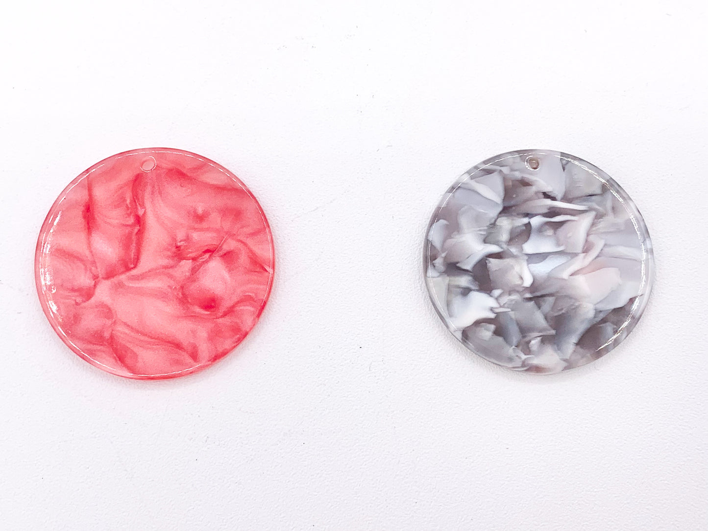 31mm/40mm Acetate Coin & Hollow Circle Earring Pendants Acetate Earring Findings For Jewelry Making 8PCS/10PCS