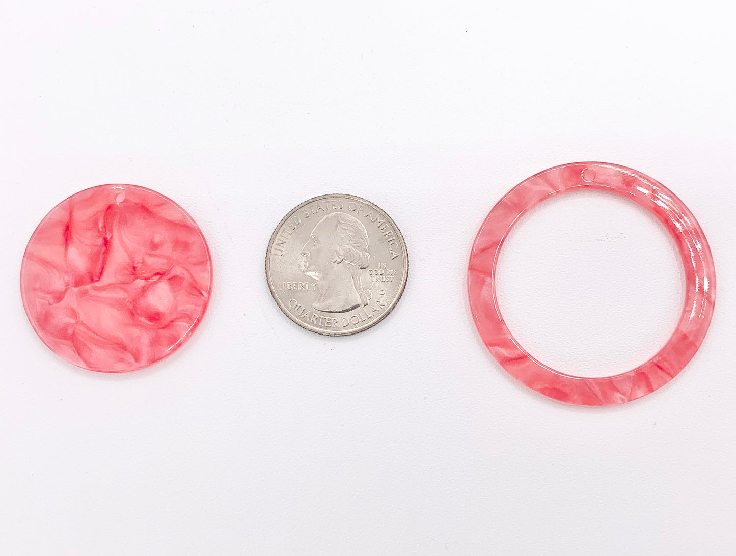 31mm/40mm Acetate Coin & Hollow Circle Earring Pendants Acetate Earring Findings For Jewelry Making 8PCS/10PCS