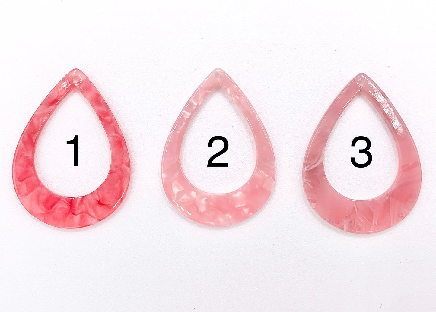 33x45mm Acetate Hollow Teardrop Earring Pendants Acetate Earring Findings For Jewelry Making 6 Colors Available 8PCS