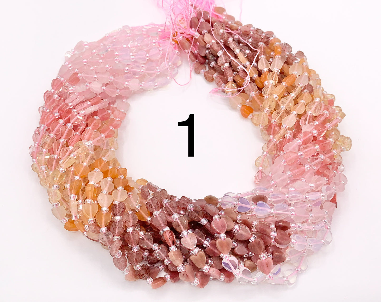 6mm Heart Shape Hand Cut Mixed Gemstone Beads Valentine's Day Heart Beads 14-15" Dyed Jade/Quartz/African Turquoise/Lapis/Agate Etc 1 Strand