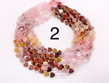 Cargar imagen en el visor de la galería, 8mm Heart Shape Hand Cut Mixed Gemstone Valentine's Day Beads 14-15" Dyed Jade/Quartz/Amethyst/Mookaite/Rhodonite Etc 1 Strand
