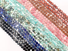 Cargar imagen en el visor de la galería, 6mm Star Shape Hand Cut Gemstone Beads Red Jasper/ Goldstone/ Rhodonite/ Peruvian Amazonite/ Lapis/ Black Obsidian 15"
