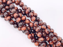 Load image into Gallery viewer, High Quality Red Tiger&#39;s Eye Round Smooth Natural Red Color Genuine Gemstone Beads 4mm 6mm 8mm 10mm 12mm Around 15&quot;
