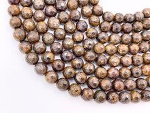 Load image into Gallery viewer, High Quality Bronzite Round Faceted Natural Color Genuine Gemstone Beads 4mm 6mm 8mm 10mm 12mm Around 15&quot;
