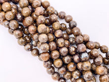 Load image into Gallery viewer, High Quality Bronzite Round Faceted Natural Color Genuine Gemstone Beads 4mm 6mm 8mm 10mm 12mm Around 15&quot;
