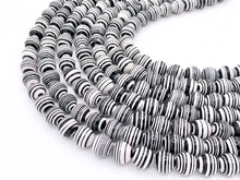 Load image into Gallery viewer, Composite Zebra Round Black And White Beads 4mm 6mm 8mm 10mm 12mm 14mm Around 15&quot;
