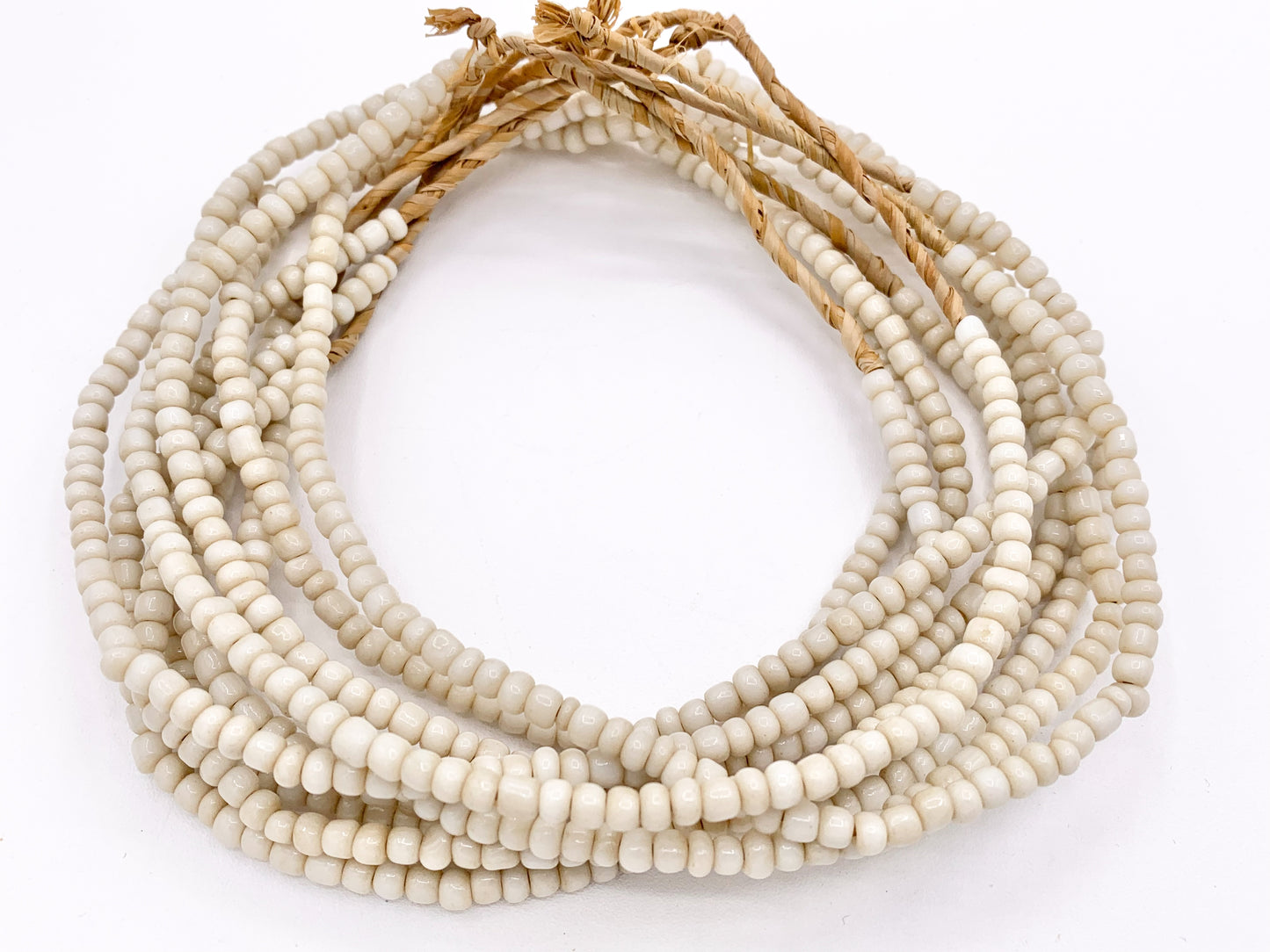 4mm African Sandcast Seed Beads Handmade Glass Beads From Ghana in 9 Colors