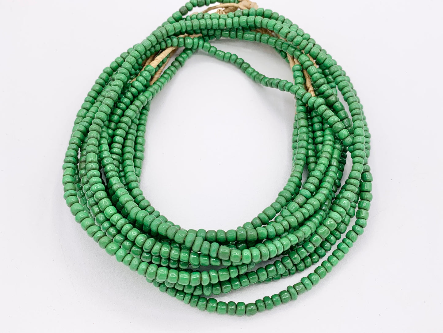 4mm African Sandcast Seed Beads Handmade Glass Beads From Ghana in 9 Colors