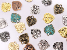 Cargar imagen en el visor de la galería, 18x20mm Pewter Angel with Wand Heart Charms Valentine&#39;s Day Heart Pendants in 8 Colors
