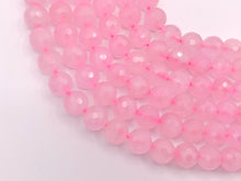 Load image into Gallery viewer, Grade AAA Rose Quartz Beautiful Pink Hand Cut Natural Quartz Round Faceted Beads 6mm 8mm 10mm 12mm Around 15&quot;
