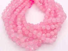 Load image into Gallery viewer, Grade AAA Rose Quartz Beautiful Pink Hand Cut Natural Quartz Round Faceted Beads 6mm 8mm 10mm 12mm Around 15&quot;
