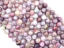 Load image into Gallery viewer, Siberite Tourmaline Round Smooth Shiny Natural Purple Gemstone Beads 15&quot; 6mm 7mm 8mm 9mm 10-11mm
