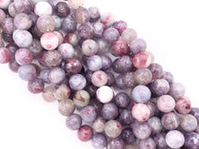 Load image into Gallery viewer, Siberite Tourmaline Round Smooth Shiny Natural Purple Gemstone Beads 15&quot; 6mm 7mm 8mm 9mm 10-11mm
