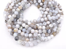 Load image into Gallery viewer, Australian White Opal Natural White Smooth Round Stone Beads 6mm 8mm 10mm 12mm Around 15&quot;
