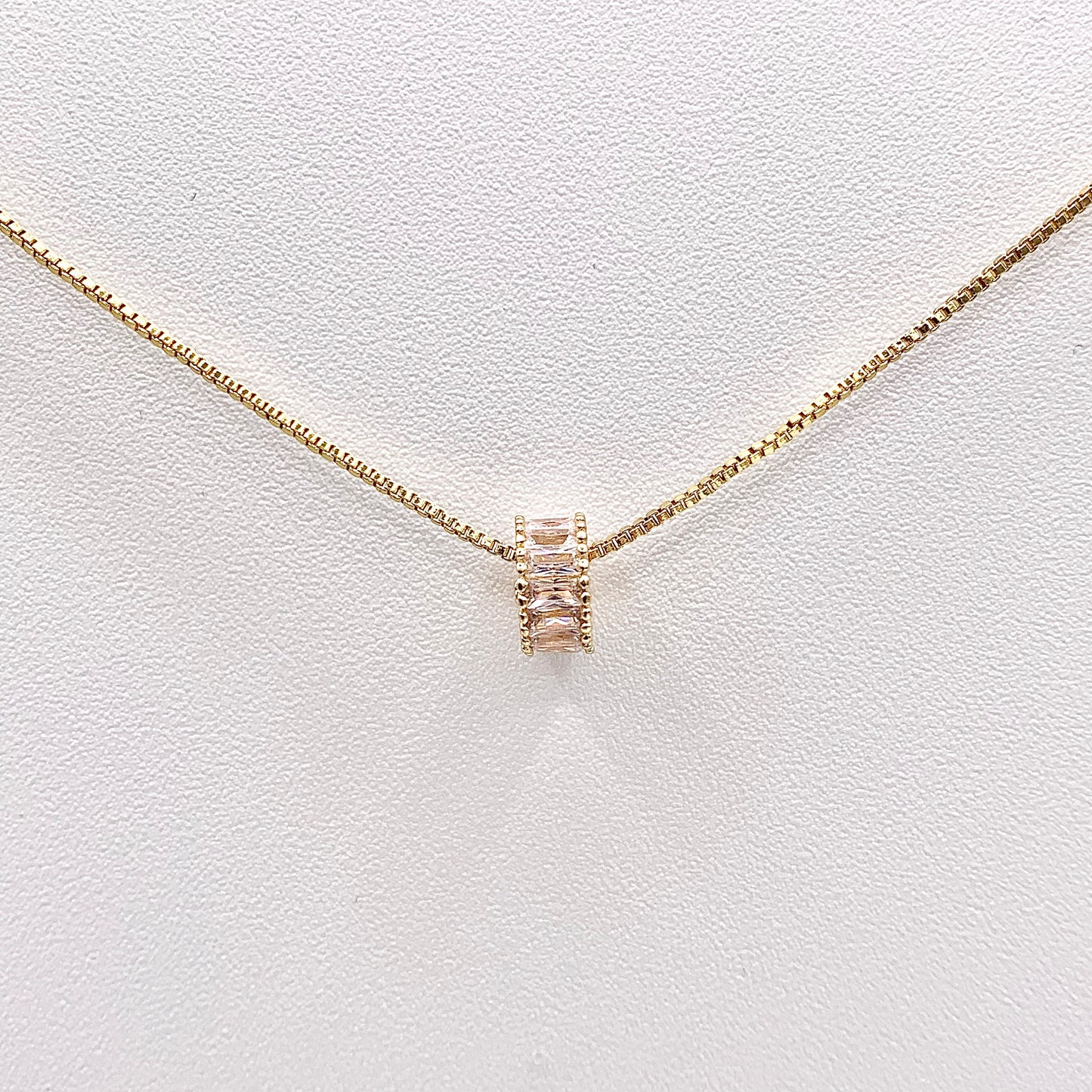 7-8mm Baguette Spacer Beads | Real Gold 18K Plated Micro CZ Pave Tiny Tube Space Beads Over Brass for Jewelry Making 10 PCS