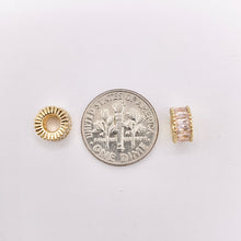 Cargar imagen en el visor de la galería, 7-8mm Baguette Spacer Beads | Real Gold 18K Plated Micro CZ Pave Tiny Tube Space Beads Over Brass for Jewelry Making 10 PCS
