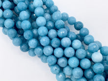 Load image into Gallery viewer, Grade AA Sponge Quartz Beautiful Light Blue Round Faceted Gemstone Beads 6mm 8mm 10mm Around 15&quot;
