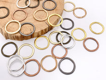 Load image into Gallery viewer, 23mm Pewter Irregular Circle Pendants Hoop Ring Bulk Order in 7 Colors
