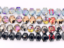 Load image into Gallery viewer, 12x14mm Ice Shape Faceted Shiny Glass Hexagon Crystal Beads Strand 14 Colors Available!!
