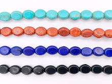 Cargar imagen en el visor de la galería, 7x9mm Howlite Oval Beads Available in 9 Color Around 15" Price for 1 Strand
