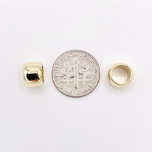 Cargar imagen en el visor de la galería, 6x9mm Large Hole Barrel Spacer Beads in Real 18K Gold Plated Over Brass | Space Gold Beads For Jewelry Making/Designs 20 PCS
