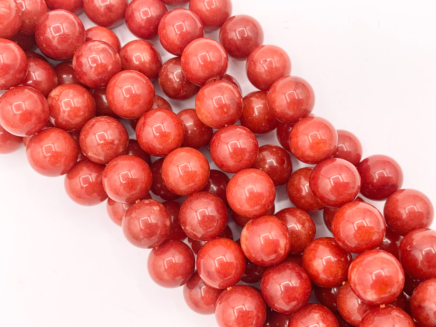 Dark Orange Dyed Malaysian Jade Round Smooth Shiny Natural Stone Beads Beautiful Reddish Orange Color Beads 6mm 8mm 10mm 12mm Around 15"