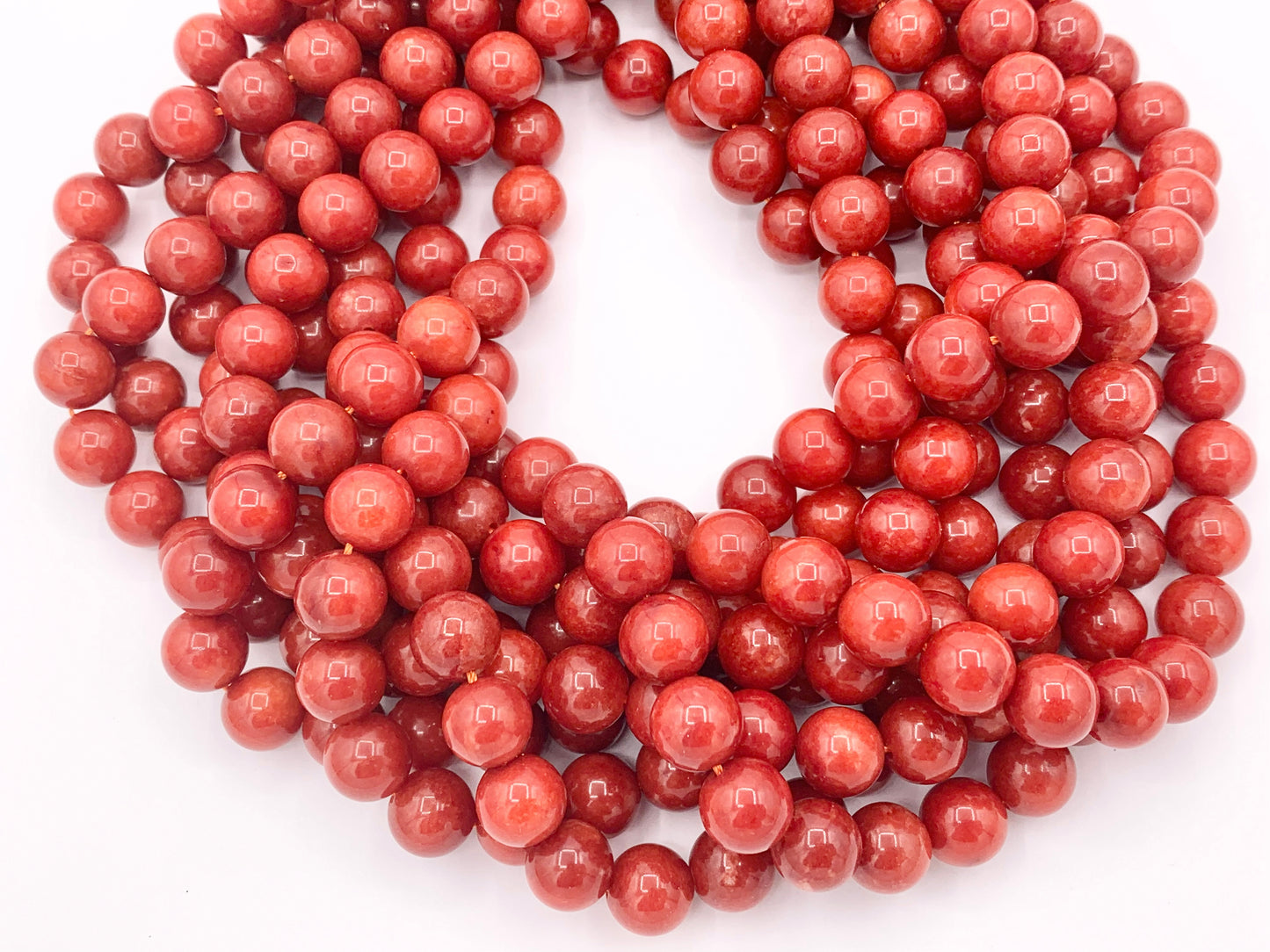 Dark Orange Dyed Malaysian Jade Round Smooth Shiny Natural Stone Beads Beautiful Reddish Orange Color Beads 6mm 8mm 10mm 12mm Around 15"