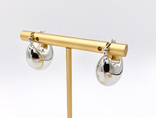 Load image into Gallery viewer, Puffy Latch Back 20mm Small Hoops in 18K Gold or Silver Plated Copper 3 PAIRS
