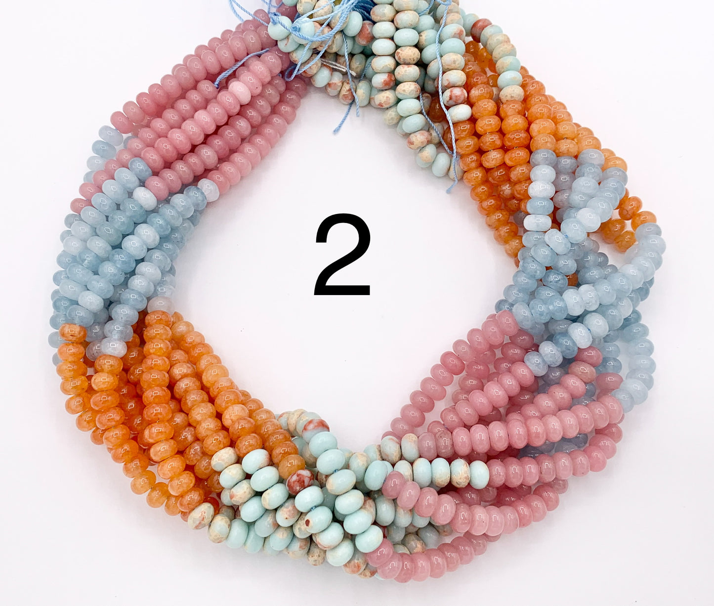4x6mm Beautiful Mixed Color Quartz Smooth Rondelle Beads | Multicolor Dyed Jade, Jasper And Quartz Beads Natural Stone Beads Around 15" Price 1 Strand