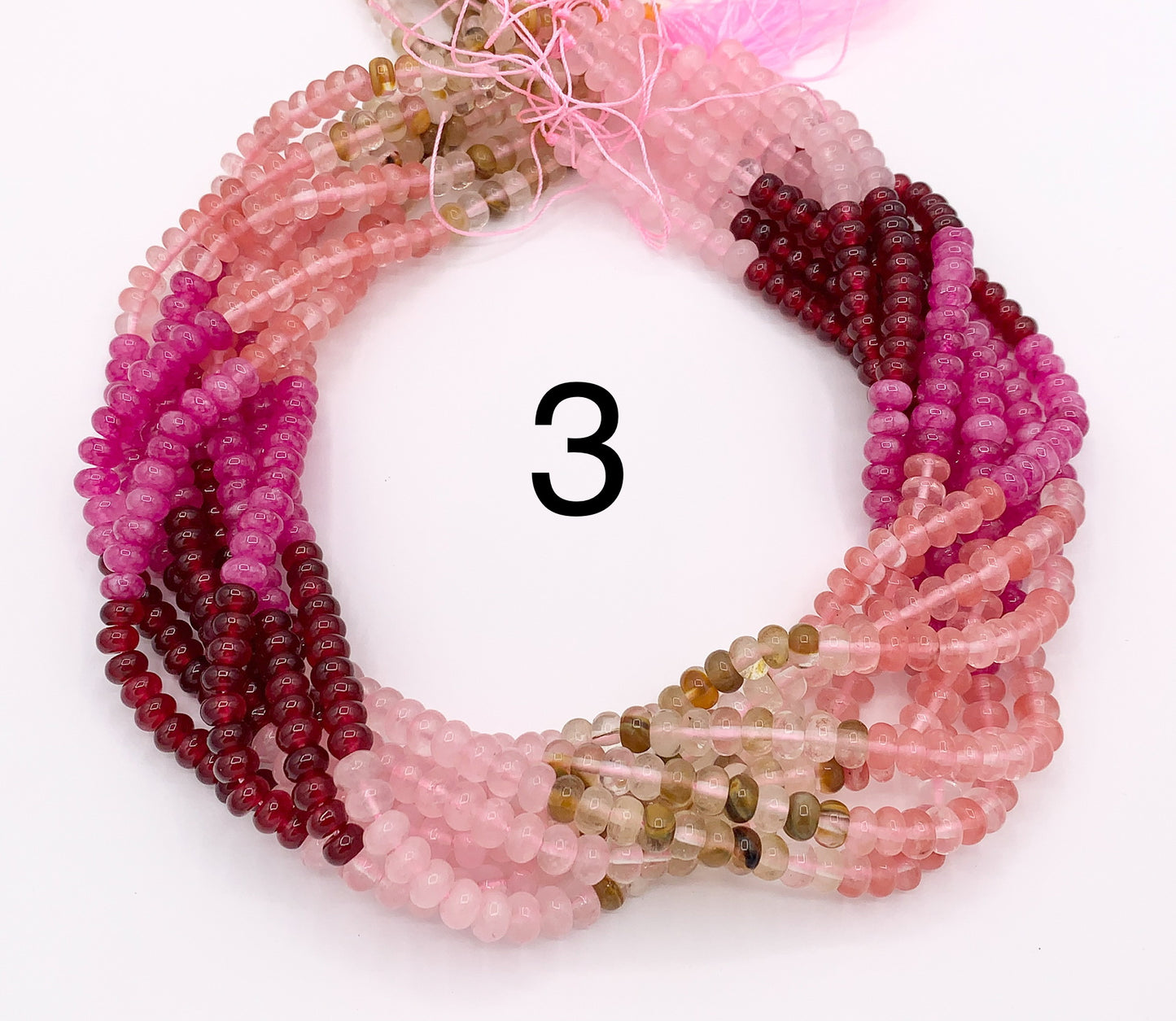 4x6mm Beautiful Mixed Color Quartz Smooth Rondelle Beads | Multicolor Dyed Jade, Jasper And Quartz Beads Natural Stone Beads Around 15" Price 1 Strand