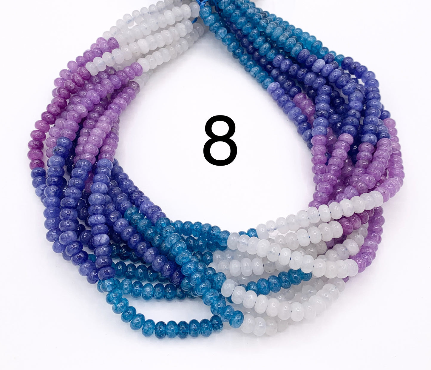 4x6mm Beautiful Mixed Color Quartz Smooth Rondelle Beads | Multicolor Dyed Jade, Jasper And Quartz Beads Natural Stone Beads Around 15" Price 1 Strand