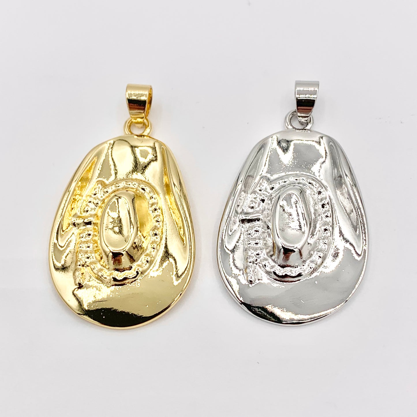 Western Cowboy Hat Texas Ranch Pendants in 18K Gold/Silver Plated Copper 6 PCS