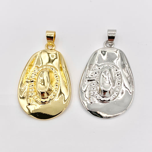 Western Cowboy Hat Texas Ranch Pendants in 18K Gold/Silver Plated Copper 6 PCS