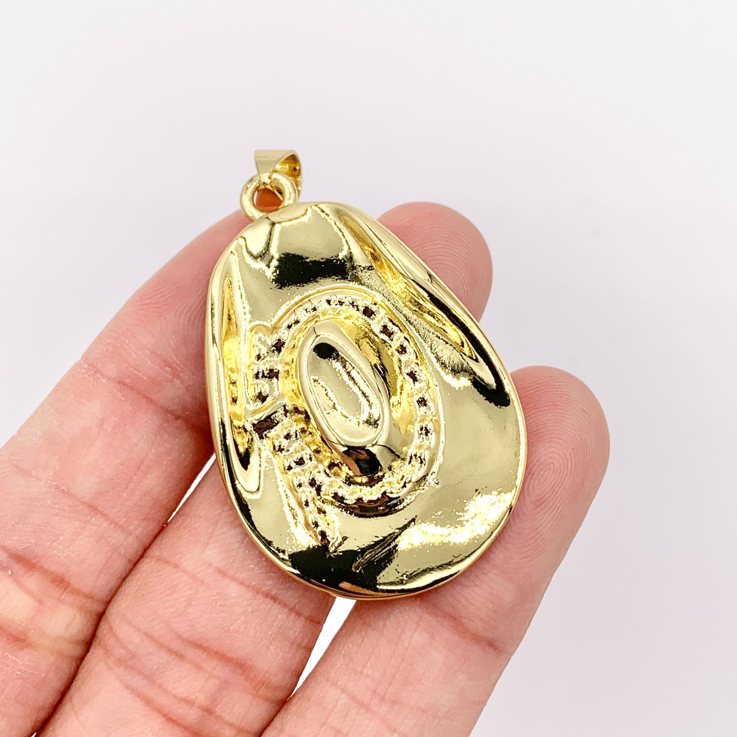 Western Cowboy Hat Texas Ranch Pendants in 18K Gold/Silver Plated Copper 6 PCS