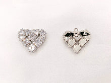 Load image into Gallery viewer, Cute Luxury CZ Heart Charms Real 18K Gold/Platinum Plated Micro CZ Pave Rhinestone Heart Pendant Over Brass 6 PCS
