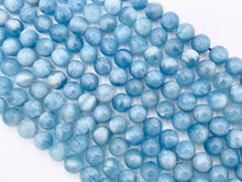 Load image into Gallery viewer, Grade AAA Natural Aquamarine Stone Beads Beautiful Blue Round Smooth Gemstone Beads 6mm 8mm 10mm Around 14-15"
