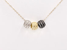 Load image into Gallery viewer, 7.5x9mm Barrel Shape Large Hole Spacers Micro CZ Pave Beads in Real 18K Gold/Platinum/Gunmetal Plated Over Copper 8PCS
