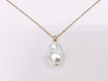 Load image into Gallery viewer, Beautiful Baroque Shape Shell Pearl Pendants with Real Gold 18K Plated CZ Pave Over Copper Loop 6 PCS
