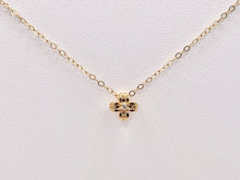 Load image into Gallery viewer, Dainty Mini Flower Quatrefoil Clover Pave Spacer Charms in Real Gold 18K Plated Micro CZ Over Brass 10 PCS
