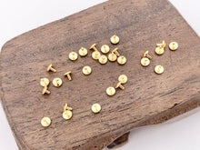 Load image into Gallery viewer, Bead Hole Cover Plug In Peg Stopper in 18K Gold Plated Copper 200 PCS
