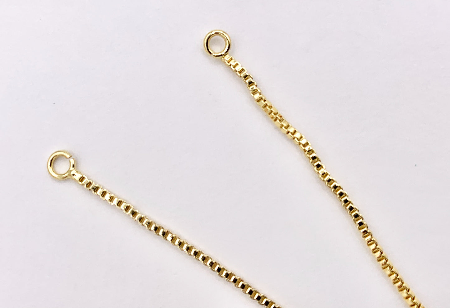 Box Chain Dainty Slider Adjustable Bracelets Jewelry Making Component in 18K Gold Plated Copper 10PCS