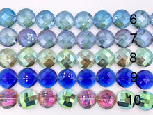 Cargar imagen en el visor de la galería, 30mm Crystal Coin Faceted Shiny Glass Beads Strand 15 Colors Available!!
